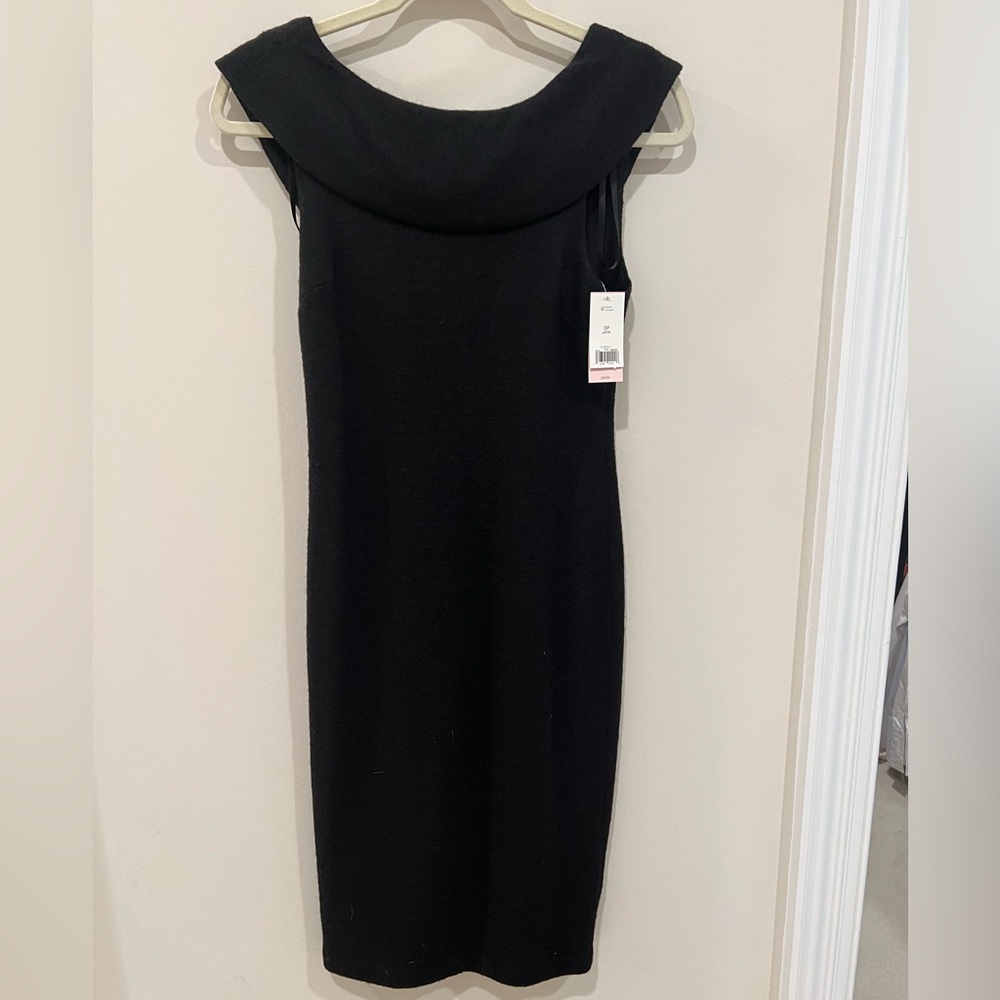 NWT Banana Republic black wool midi dress size 0petite